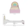 Cama Infantil de Madera 143x74x66 cm en Forma de Arcoíris Mueble de Dormitorio Moderno Carga 80 kg Rosa - Ogal.Es