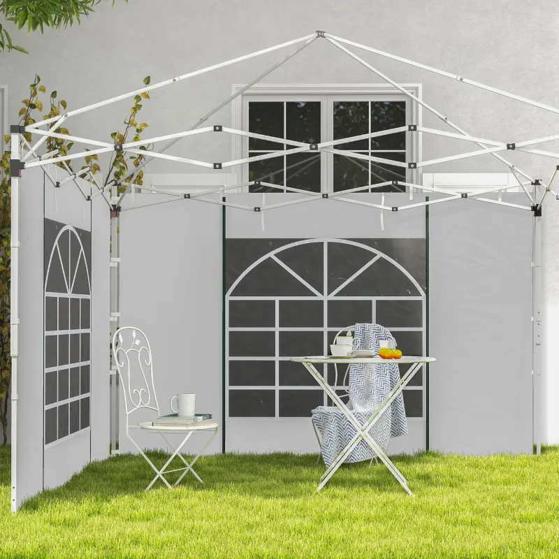 2 Paredes Laterales para Carpa 295x195 cm con Ventana Enrollable y Puerta con Cremallera para Carpa 3x3 m o 3x6 ... - Ogal.Es