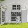 2 Paredes Laterales para Carpa 295x195 cm con Ventana Enrollable y Puerta con Cremallera para Carpa 3x3 m o 3x6 ... - Ogal.Es