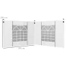 2 Paredes Laterales para Carpa 295x195 cm con Ventana Enrollable y Puerta con Cremallera para Carpa 3x3 m o 3x6 ... - Ogal.Es