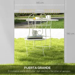 2 Paredes Laterales para Carpa 295x195 cm con Ventana Enrollable y Puerta con Cremallera para Carpa 3x3 m o 3x6 ... - Ogal.Es