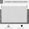 2 Paredes Laterales para Carpa 295x195 cm con Ventana Enrollable y Puerta con Cremallera para Carpa 3x3 m o 3x6 ... - Ogal.Es