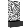 Jardinera con Biombo de Metal Huerto Urbano de Pared o de Pie para Cultivos Plantas o Decoración 61x23x113 cm Negro - Ogal.Es