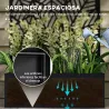 Jardinera con Biombo de Metal Huerto Urbano de Pared o de Pie para Cultivos Plantas o Decoración 61x23x113 cm Negro - Ogal.Es