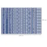 Alfombra Reversible 182x274 cm Estilo Moderno para Terraza Balcón Patio Camping Playa Azul Oscuro y Blanco - Ogal.Es