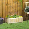 Jardinera de Madera Plegable con 4 Patas para Cultivos Verduras Flores en Patio Balcón Terraza 70x30x25 cm Natural - Ogal.Es