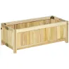 Jardinera de Madera Plegable con 4 Patas para Cultivos Verduras Flores en Patio Balcón Terraza 70x30x25 cm Natural - Ogal.Es