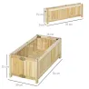 Jardinera de Madera Plegable con 4 Patas para Cultivos Verduras Flores en Patio Balcón Terraza 70x30x25 cm Natural - Ogal.Es