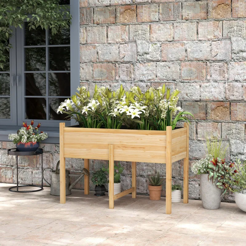 Huerto Urbano Elevado 115x55x80 cm Jardinera de Cultivo con Tela no Tejida para Cultivo Plantas Flores Verduras ... - Ogal.Es