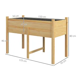 Huerto Urbano Elevado 115x55x80 cm Jardinera de Cultivo con Tela no Tejida para Cultivo Plantas Flores Verduras ... - Ogal.Es