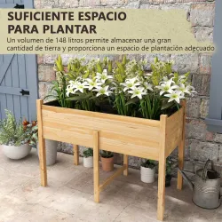 Huerto Urbano Elevado 115x55x80 cm Jardinera de Cultivo con Tela no Tejida para Cultivo Plantas Flores Verduras ... - Ogal.Es