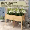 Huerto Urbano Elevado 115x55x80 cm Jardinera de Cultivo con Tela no Tejida para Cultivo Plantas Flores Verduras ... - Ogal.Es