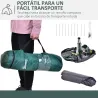 Tienda Camping Plegable con 1 Puerta 3 Ventanas Bolsa de Transporte y Apertura Automática 205x195x135 cm Verde - Ogal.Es