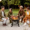 Brasero Exterior para Jardín Pozo de Fuego de Acero con Protector de Chispas y Atizador para Hogueras Ø55x50 cm ... - Ogal.Es