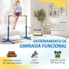 Barra de Gimnasia para Niños de +3 Años Barra de Entrenamiento Altura Ajustable 92-150 cm Carga 75 kg 194x121x15... - Ogal.Es