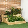 Arriate de Jardín de 3 Niveles con Diseño de Escalera y Tela no Tejida para Cultivos Plantas Flores 93x93x35 cm ... - Ogal.Es