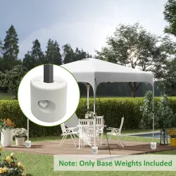 Pack de 4 Pesos para Carpas Plegables Soportes Rellenables con 8,7 kg de Agua o 12 kg de Arena Ø21,5/24x25,5 cm ... - Ogal.Es