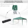 Carpa Plegable 3x3 m con Bolsa de Transporte Altura Ajustable Anti-UV e Impermeable para Terraza Patio Playa Verde - Ogal.Es