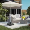 Soporte para Parasol Rellenable de Agua 30 kg y Arena 40 kg para Poste de Paraguas de Ø38/48 mm 49x49x36,5 cm Negro - Ogal.Es