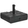 Soporte para Parasol Rellenable de Agua 30 kg y Arena 40 kg para Poste de Paraguas de Ø38/48 mm 49x49x36,5 cm Negro - Ogal.Es