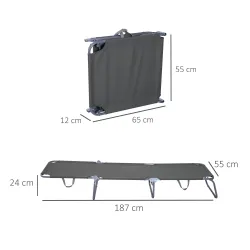Tumbona de Jardín Plegable con Respaldo Ajustable en 5 Posiciones Carga 120 kg para Terraza Piscina 187x55x24 cm... - Ogal.Es