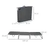 Tumbona de Jardín Plegable con Respaldo Ajustable en 5 Posiciones Carga 120 kg para Terraza Piscina 187x55x24 cm... - Ogal.Es