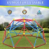 Cúpula de Escalada Juego de Cúpula Geométrica para 3-8 Años con Marco de Metálico Carga 180 kg Ø183x90 cm Rojo y... - Ogal.Es
