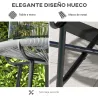 Mesa Auxiliar de Ratán Sintético Redonda para Exteriores con Encimera de Vidrio Templado Ø50x50 cm Gris - Ogal.Es
