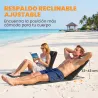 Conjunto de 2 Esterillas con Respaldo Reclinable en 5 Niveles Reposacabezas y Bolsa de Transporte 134x48x33-43 c... - Ogal.Es