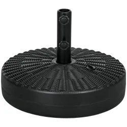 Soporte para Parasol Rellenable de Agua 22 kg y Arena 29 kg para Poste de Sombrilla de Ø38/48 mm Ø51x36 cm - Ogal.Es