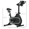 Bicicleta Estática con Asiento y Manillar Ajustables Pantalla LCD Volante Inercia 4 kg y Soporte para Botella Negro - Ogal.Es