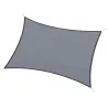Toldo de Terraza Rectangular 4x6 m de HDPE con Anillas de Acero Inoxidable y Cuerdas para Jardín Patio Gris - Ogal.Es