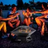 Brasero Exterior de Acero Pozo de Fuego para Jardín Multifuncional con Protector de Chispas y Atizador 45x45x34c... - Ogal.Es
