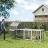 Gallinero de Madera 310,5x149,5x149cm Jaula para 4-6 Gallinas con 2 Ventanas Puertas Nido Bandeja Extraíble y Ra... - Ogal.Es