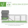 Gallinero de Madera 310,5x149,5x149cm Jaula para 4-6 Gallinas con 2 Ventanas Puertas Nido Bandeja Extraíble y Ra... - Ogal.Es