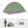 Tienda de Camping Plegable con 2 Ventanas de Malla Bolsa de Transporte y Marco de Fibra de Vidrio 206x152x110 cm... - Ogal.Es