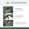 Tienda de Camping Plegable con 2 Ventanas de Malla Bolsa de Transporte y Marco de Fibra de Vidrio 206x152x110 cm... - Ogal.Es