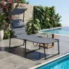 Tumbona de Jardín con Toldo Ajustable Respaldo Regulable en 4 Niveles Reposacabezas para Terraza 70x200x45 cm Gris - Ogal.Es