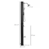 Ducha Solar de Exterior de 35L con 2 Cabezales de Ducha Grifo y Agua Caliente 0-55? para Jardín 17,5x14,5x216 cm... - Ogal.Es