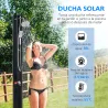 Ducha Solar de Exterior de 35L con 2 Cabezales de Ducha Grifo y Agua Caliente 0-55? para Jardín 17,5x14,5x216 cm... - Ogal.Es