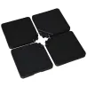 Conjunto de 4 Pesos Rellenables para Base de Sombrilla Cruzada con 15 Litros de Agua o 17,5 kg de Arena Negro - Ogal.Es
