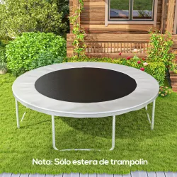 Tapete de Repuesto para Trampolín Ø323 cm Colchoneta para Trampolín de 12 Pies con 72 Enganches Negro - Ogal.Es