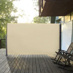 Toldo Lateral Retráctil 300x180cm Pantalla Enrollable Mampara de Privacidad y Protección Solar para Balcón Terra... - Ogal.Es