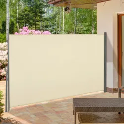 Toldo Lateral Retráctil 300x160cm Pantalla Enrollable Mampara de Privacidad y Protección Solar para Balcón Terra... - Ogal.Es