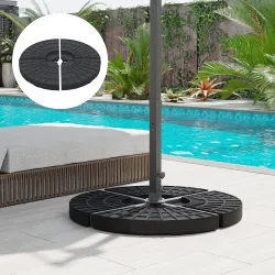 Peso para Base de Sombrilla de 4 Piezas Rellenable de Agua 52 Litro Arena 60 kg o Mixto 70 kg para Base Cruzada ... - Ogal.Es