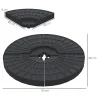 Peso para Base de Sombrilla de 4 Piezas Rellenable de Agua 52 Litro Arena 60 kg o Mixto 70 kg para Base Cruzada ... - Ogal.Es