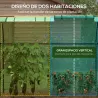 Invernadero Resistente con 4 Ventanas 2 Puertas con Cremallera Anti-UV para Cultivo de Plantas 185x94x150 cm Verde - Ogal.Es