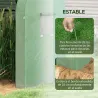 Invernadero Resistente con 4 Ventanas 2 Puertas con Cremallera Anti-UV para Cultivo de Plantas 185x94x150 cm Verde - Ogal.Es
