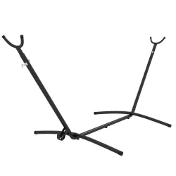 Soporte para Hamacas con Rueda 2 Ganchos Ajustables en 6 Niveles y Bolsa de Transporte Carga 220 kg 290x120x115 ... - Ogal.Es