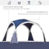 Toldo Camping Plegable 3,5x3,5 m con Gancho Bolsa de Transporte Impermeable y Protección UV para Terraza Playa Azul - Ogal.Es